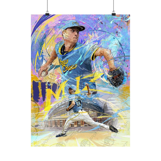 Jacob Misiorowski | Milwaukee Brewers Pitcher | POSTER | Sports Wall Art