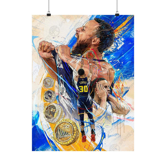 Steph Curry Champions | Poster | Golden State Warriors | Wall Art