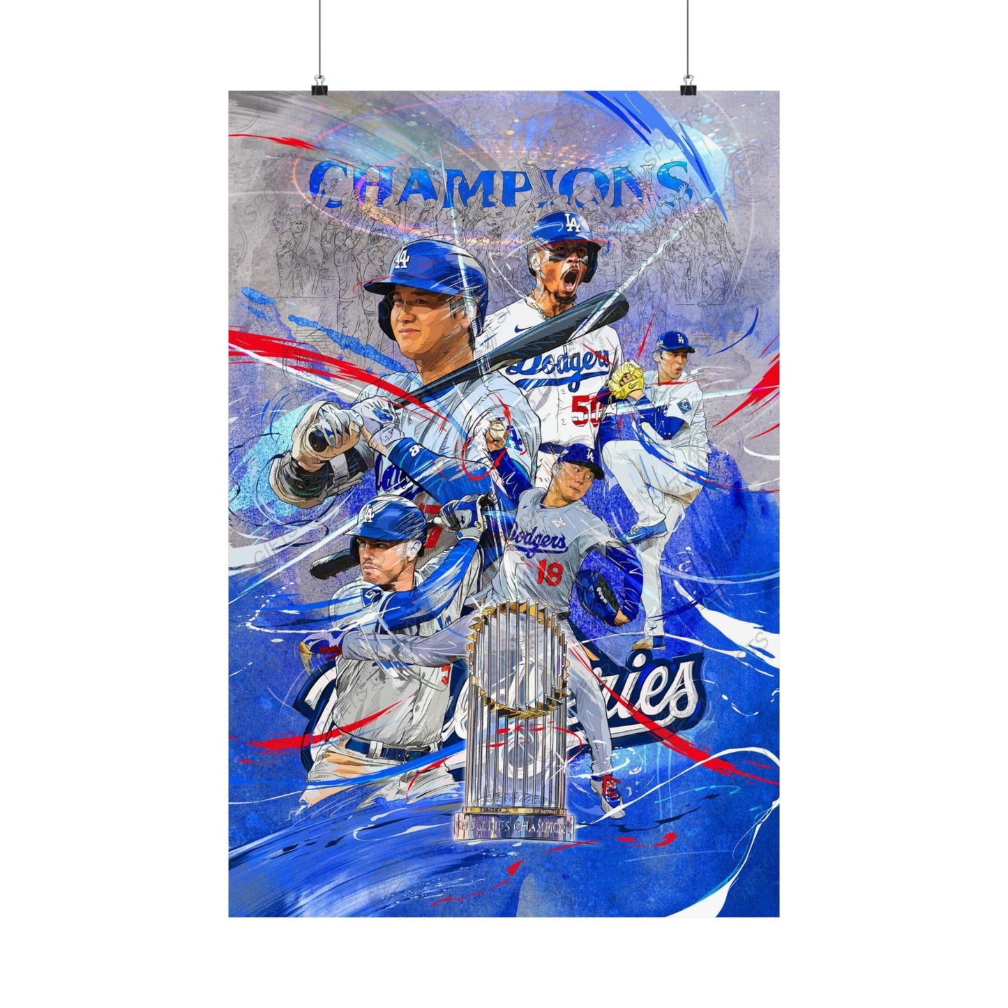 Los Angeles Dodgers 2025 World Series Championship | POSTER | Sports Wall Art