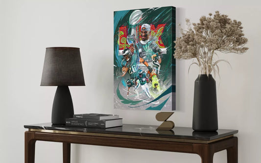 Philadelphia Eagles Superbowl Champion| CANVAS Print | Saquon Barkley | Jalen Hurts