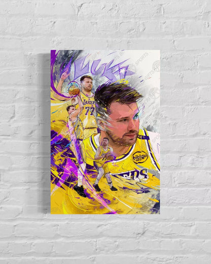 Luka Doncic | LA Lakers |CANVAS Print | Sports Wall Art | Fan Cave Gift