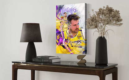 Luka Doncic | LA Lakers |CANVAS Print | Sports Wall Art | Fan Cave Gift