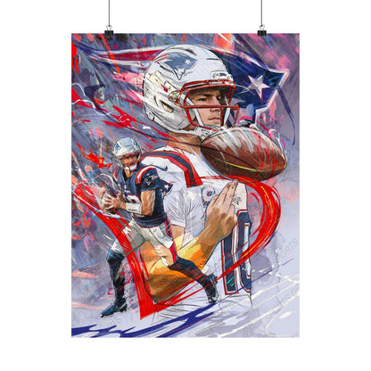 Drake Maye | POSTER | New England Patriots | Sports Wall Art