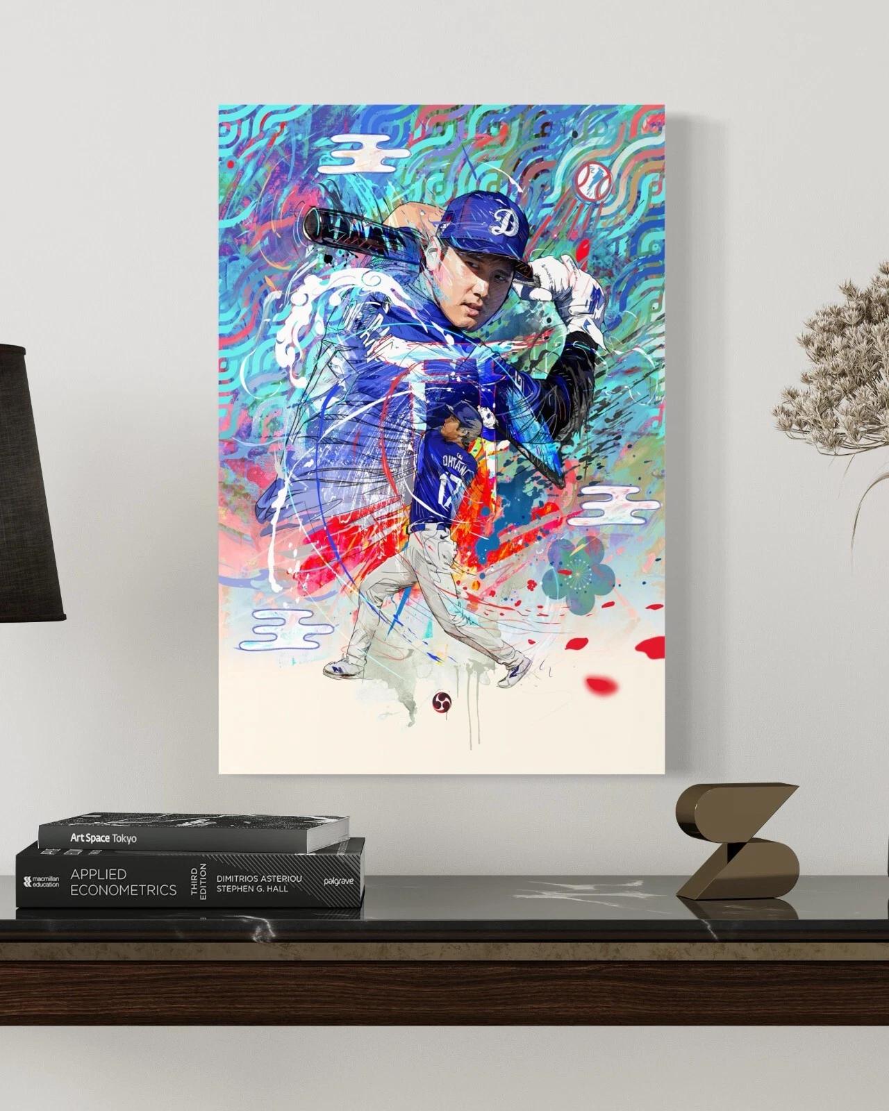 Shohei Ohtani | Sports Wall Art | CANVAS Print | Los Angeles Dodgers | Gift for Him
