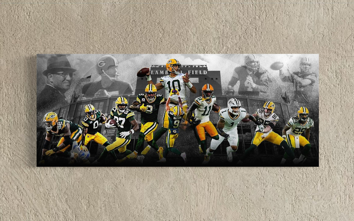Green Bay Packers All Time Greats CANVAS | Sports Wall Art | Canvas | Fan Cave Gift