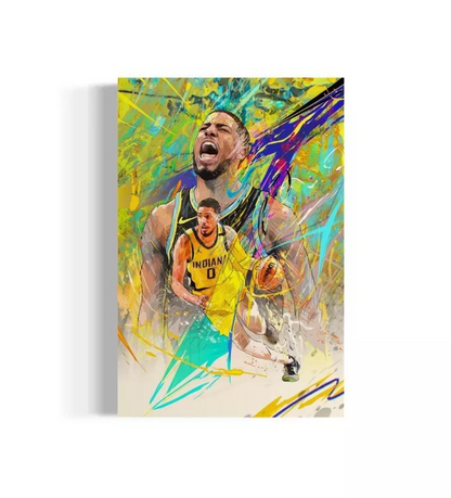 Tyrese Haliburton | CANVAS PRINT | Indiana Pacers | Sports Wall Art | Fan Cave Gift