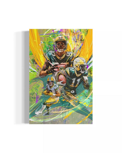Green Bay Packers WR Trio CANVAS Print | Reed, Doubs, Watson | Sports Wall Art