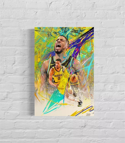 Tyrese Haliburton | Indiana Pacers | Sports Wall Art | Canvas