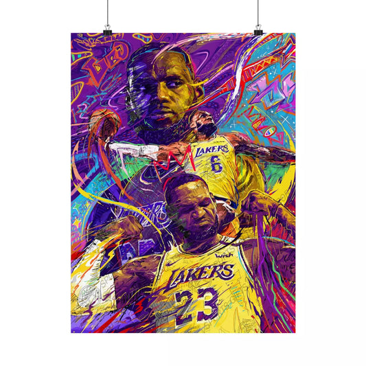LeBron James | Poster | Abstract | LA Lakers |  Sports Wall Art