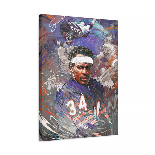 Walter Payton | Sweetness | Sports Wall Art | Canvas | Chicago Bears | Man Cave