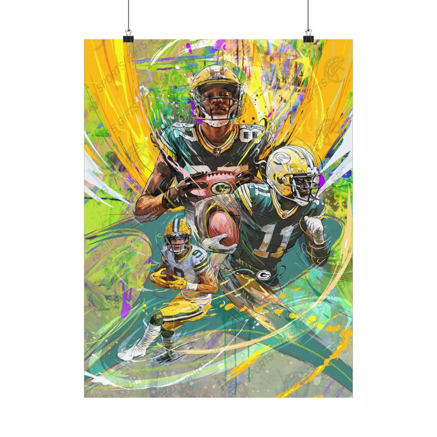 Green Bay Packers WR Trio | Doubs, Watson, Reed | POSTER | Sports Wall Art