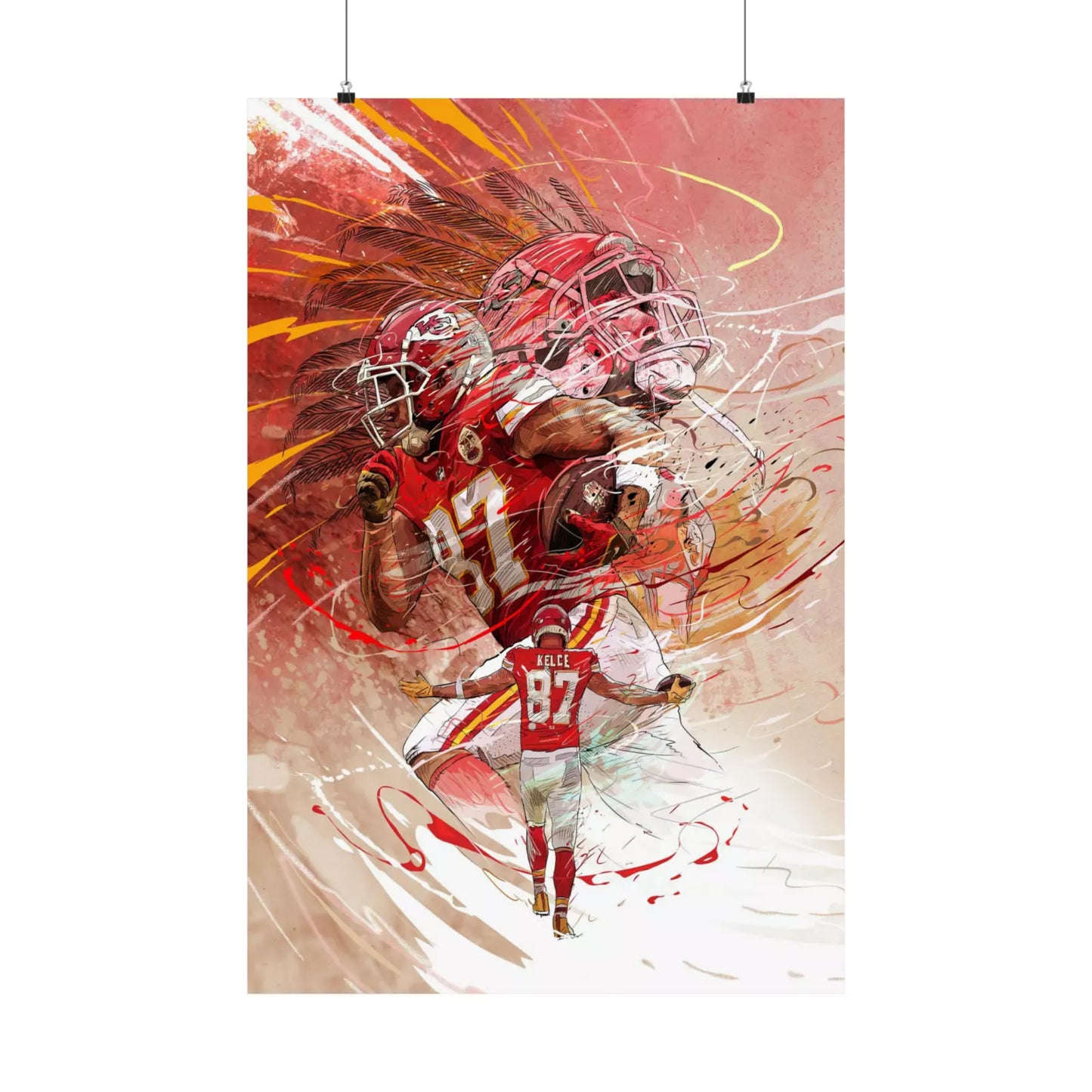 Travis Kelce | Kansas City Chiefs | POSTER | Sports Wall Art | Gift for Him