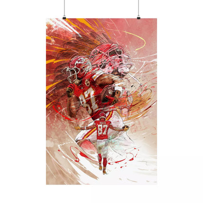 Travis Kelce | Kansas City Chiefs | POSTER | Sports Wall Art | Gift for Him