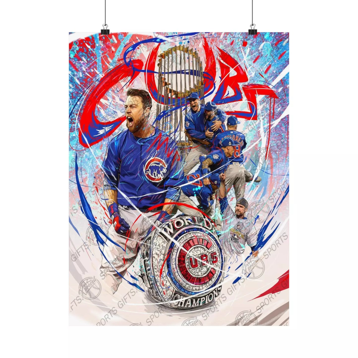 Chicago Cubs 2016 World Series Champs | POSTER | Sports Wall Art