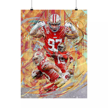 San Franciso 49ers | Bosa, Kittle | POSTER | Sports Wall Art