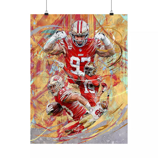 San Franciso 49ers | Bosa, Kittle | POSTER | Sports Wall Art