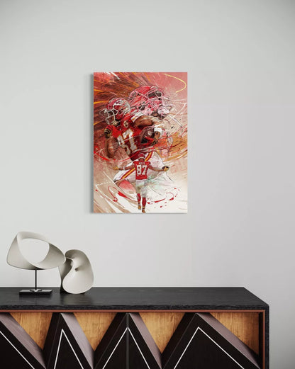 Travis Kelce | CANVAS Print | Sports Wall Art | Kansas City Chiefs | Fan Cave Gift