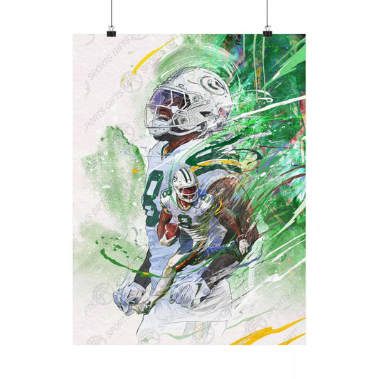 Josh Jacobs | Green Bay Packers Runningback | POSTER | Sports Wall Art