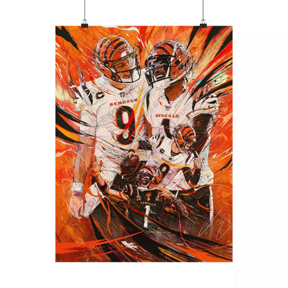 Joe Burrow | Ja'Marr Chase | Poster | Cincinnati Bengals | Wall Art