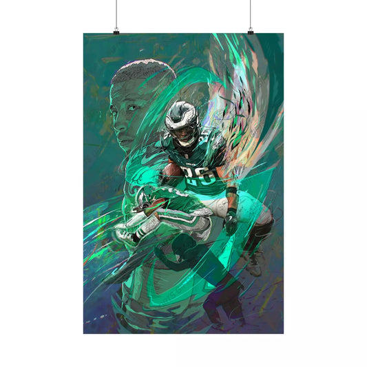 Saquon Barkley | Philadelphia Eagles Runningback | POSTER | Sports Wall Art