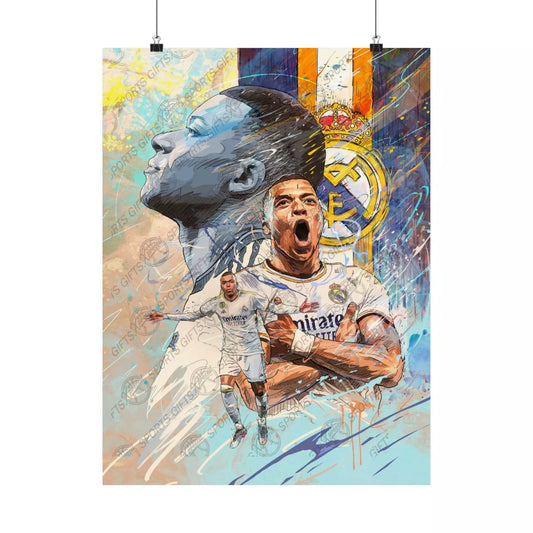 Kylian Mbappe | Real Madrid | POSTER | Sports Wall Art