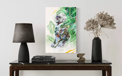 Josh Jacobs | CANVAS Print | Sports Wall Art | Green Bay Packers | Fan Cave Gift