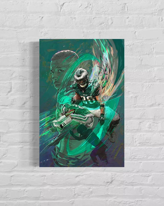 Saquon Barkley | CANVAS PRINT | Sports Wall Art | Philadelphia Eagles | Fan Cave Gift