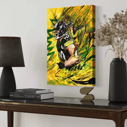 TJ Watt | CANVAS Print | Sports Wall Art | Pittsburg Steelers | Fan Cave Gift