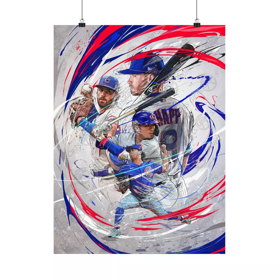 Chicago Cubs | Ian Happ, Seiya Suzuki, Shota Imanaga | POSTER | Sports Wall Art