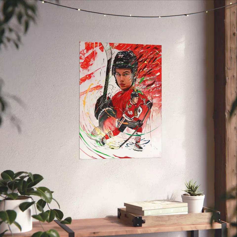 Connor Bedard | Chicago Blackhawks | POSTER | Sports Wall Art