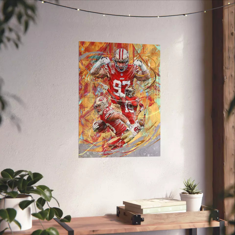 San Franciso 49ers | Bosa, Kittle | POSTER | Sports Wall Art