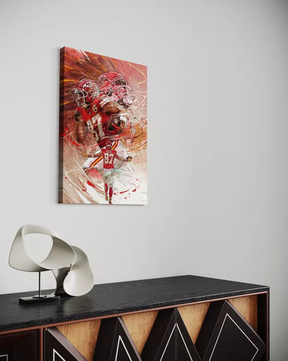 Travis Kelce | CANVAS Print | Sports Wall Art | Kansas City Chiefs | Fan Cave Gift