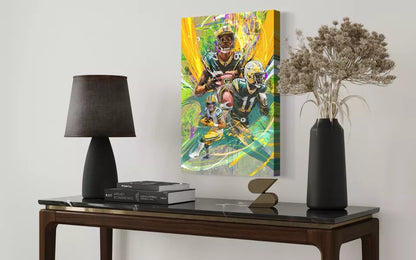 Green Bay Packers WR Trio CANVAS Print | Reed, Doubs, Watson | Sports Wall Art