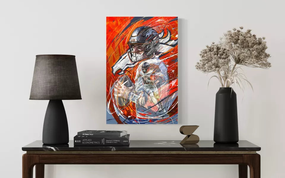 Bo Nix | Sports Wall Art | Canvas | Denver Broncos