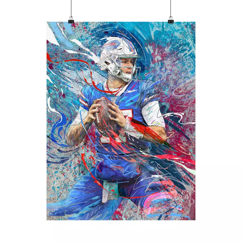 Josh Allen | Poster | Buffalo Bills | Wall Art