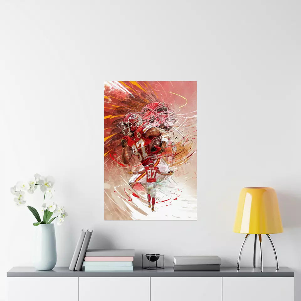 Travis Kelce | Kansas City Chiefs | POSTER | Sports Wall Art | Gift for Him