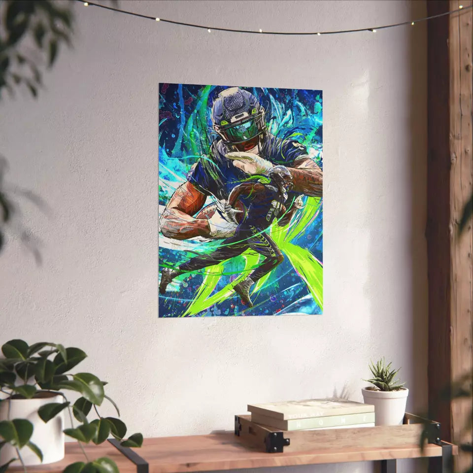 DK Metcalf | Seattle Seahawks | POSTER | Sports Wall Art