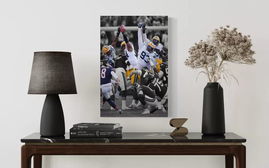 Green Bay Packers Blocked Field Goal Over Chic Bears | Sports Wall Art | Canvas