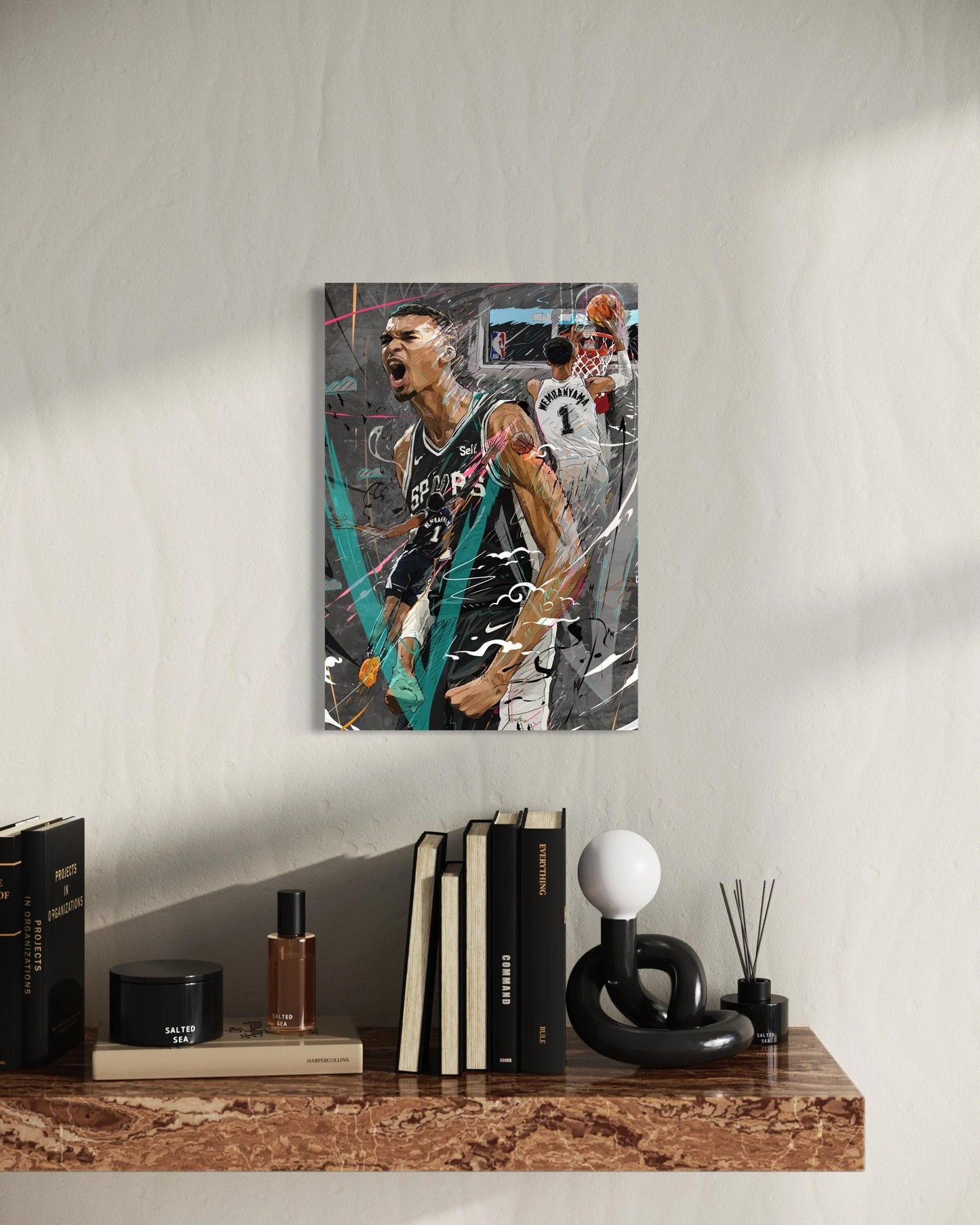 Victor Wembanyama | Canvas | San Antonio Spurs | Sports Wall Art | Gift for Him