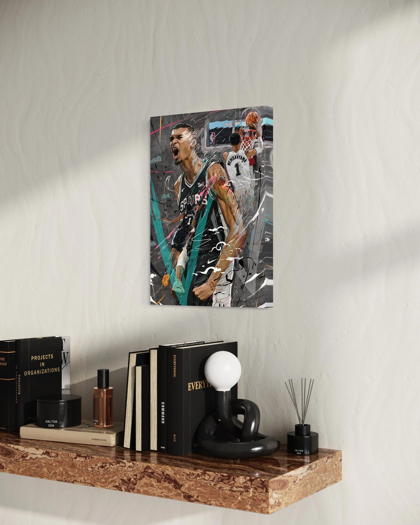 Victor Wembanyama | Canvas | San Antonio Spurs | Sports Wall Art | Gift for Him