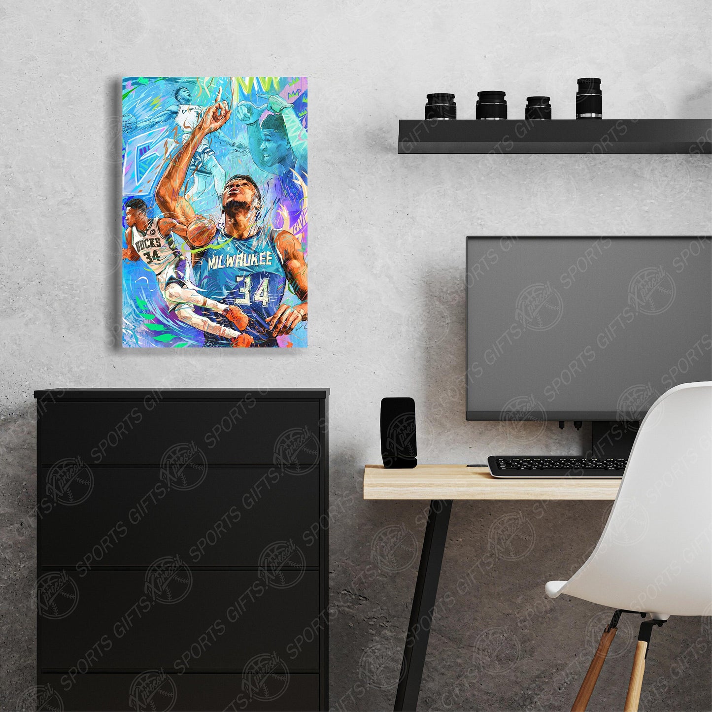 Giannis Antetokounmpo | Sports Wall Art | Canvas | Milwaukee Bucks | Gift for Him