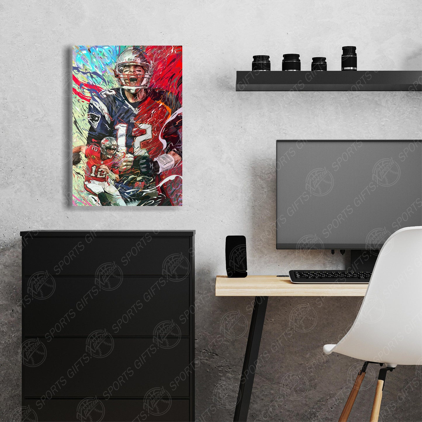 Tom Brady | Sports Wall Art | Canvas | Man Cave Gift | Tampa Bay Buccaneers | New England Patriots