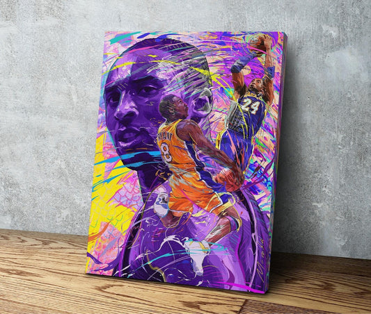 Kobe Bryant | Sports Wall Art on Canvas | Los Angeles Lakers |Gift For Him