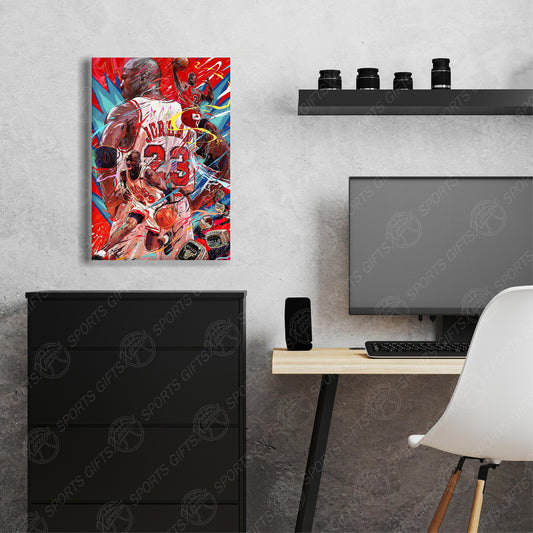 Michael Jordan | CANVAS Print | Sports Wall Art | Chicago Bulls | Fan Cave Gift