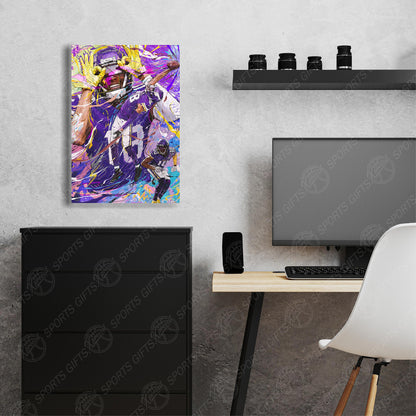 Justin Jefferson Griddy | CANVAS Print | Sports Wall Art | Minnesota Vikings | Fan Cave Gift