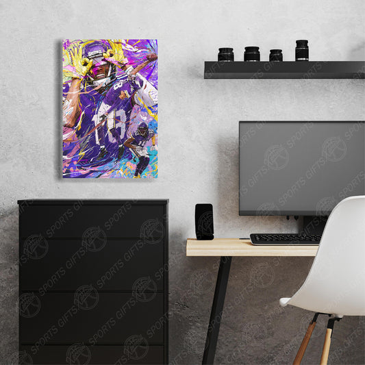 Justin Jefferson Griddy | CANVAS Print | Sports Wall Art | Minnesota Vikings | Fan Cave Gift