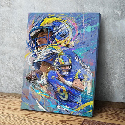 Matthew Stafford | Sports Wall Art | Los Angeles Rams | Canvas | Man Cave Gift