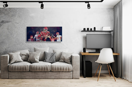 Patrick Mahomes | Kansas City Chiefs | Sports Wall Art | Unique | Canvas | Man Cave