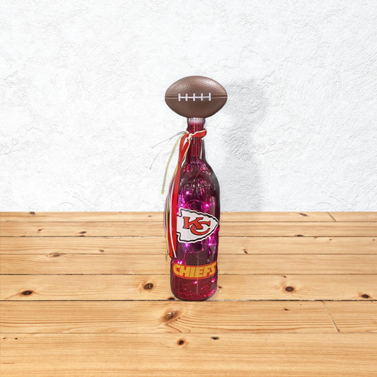 Kansas City Chiefs  Glass Light Up Bottle