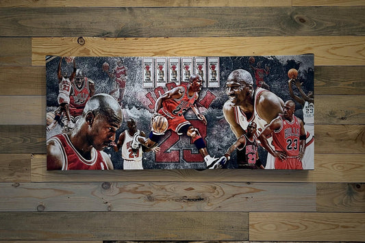 Michael Jordan | 23 | GOAT | Championship | Sports Wall Art | Canvas | Man Cave Gift